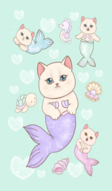 cutest Cat mermaid 109の着せ替えメイン画像