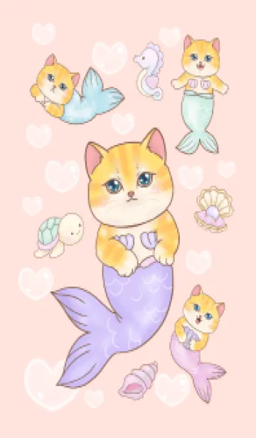 [LINE着せ替え] cutest Cat mermaid 113の画像1
