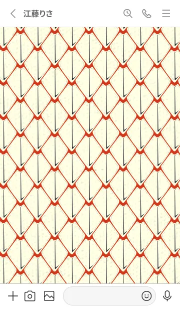 [LINE着せ替え] シンプルな龍鱗 緋色の画像2