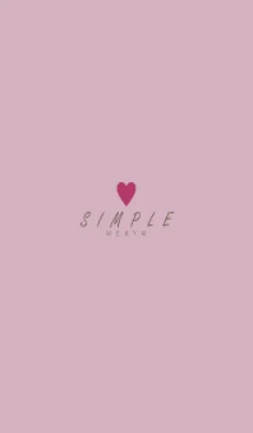 [LINE着せ替え] DUSKY PINK BROWN - SIMPLE HEART - 20の画像1