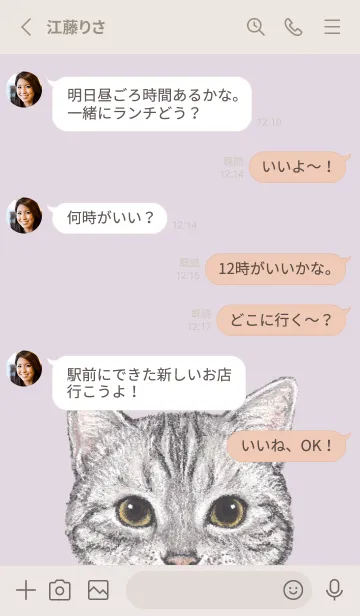 [LINE着せ替え] ICON CAT - アメショ - PASTEL PL/05の画像3