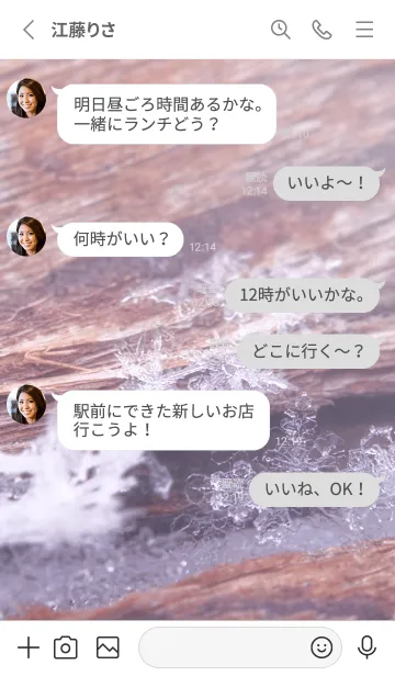 [LINE着せ替え] Real Snow Crystal #2-3の画像3