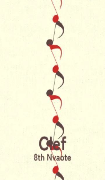 [LINE着せ替え] 八分音符1 チェリーレッドの画像1