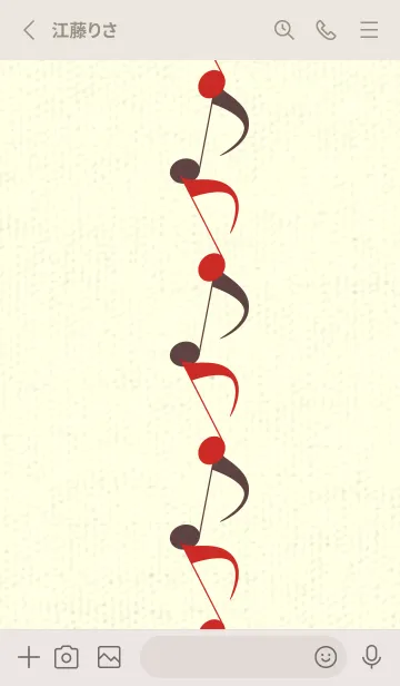 [LINE着せ替え] 八分音符1 チェリーレッドの画像2