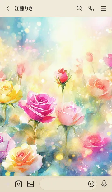 [LINE着せ替え] 薔薇(バラ)の花の着せかえ(R1000)の画像2