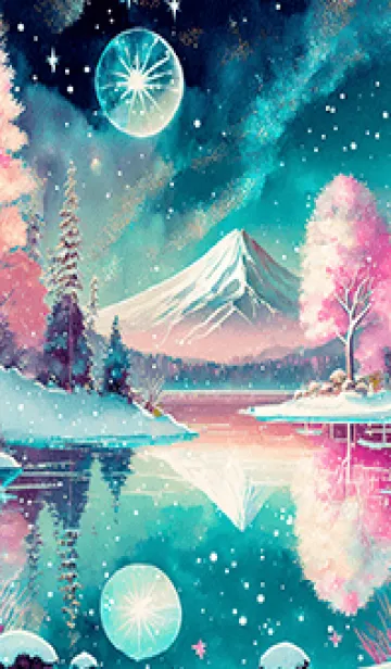 [LINE着せ替え] 優美な冬の風景の着せかえ(Winter-951)の画像1