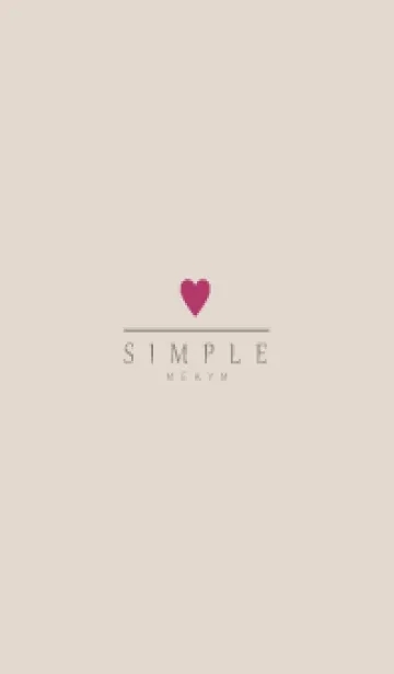 [LINE着せ替え] DUSKY BEIGE - SIMPLE HEART - 20の画像1