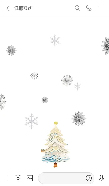 [LINE着せ替え] white 白いクリスマスの画像2