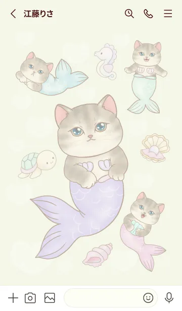 [LINE着せ替え] cutest Cat mermaid 138の画像2