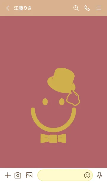 [LINE着せ替え] スマイル＆紳士 バーントオレンジの画像2