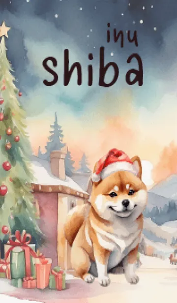 [LINE着せ替え] Shiba Inu christmas Theme (JP)の画像1