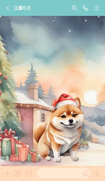 [LINE着せ替え] Shiba Inu christmas Theme (JP)の画像2