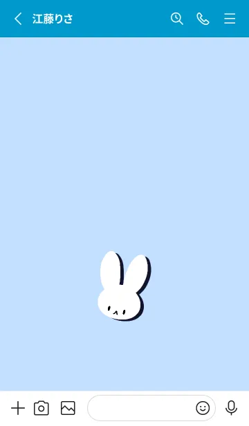 [LINE着せ替え] ホワイト ラビット 271の画像2