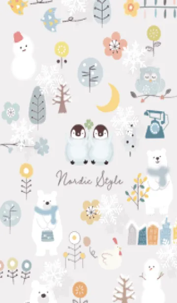 [LINE着せ替え] Greige♡冬のハッピータイム02_1の画像1