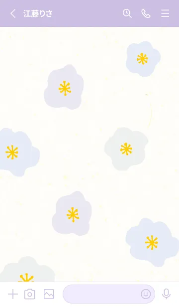 [LINE着せ替え] 3色のかわいい花16の画像2