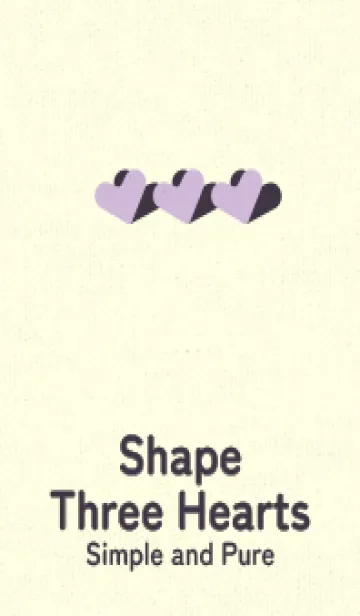 [LINE着せ替え] 3つのハート型の着せかえ ライラックの画像1