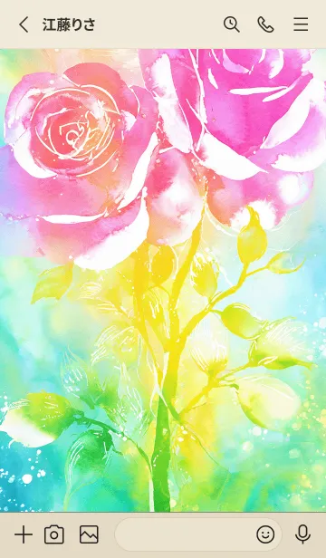 [LINE着せ替え] 薔薇(バラ)の花の着せかえ(R1018)の画像2
