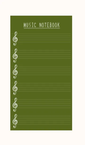 [LINE着せ替え] 音楽カラーノート/抹茶カラー/ベージュの画像1