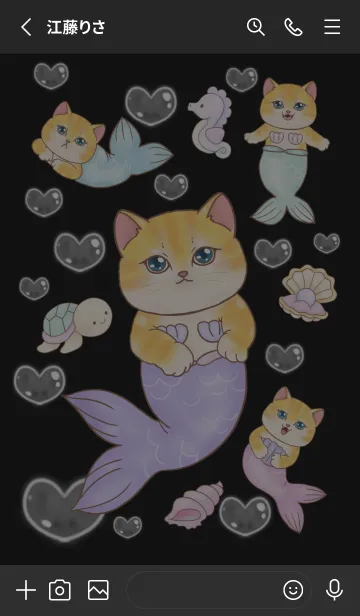 [LINE着せ替え] cutest Cat mermaid 120の画像2