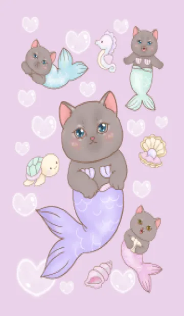 [LINE着せ替え] cutest Cat mermaid 122の画像1