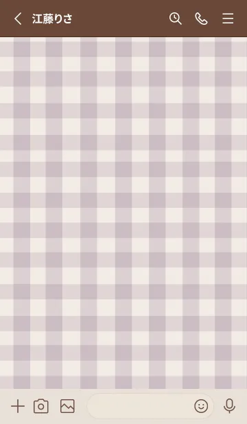 [LINE着せ替え] SIMPLE HEART =check purplebeige=の画像2