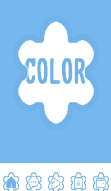 [LINE着せ替え] blue color C46の画像1