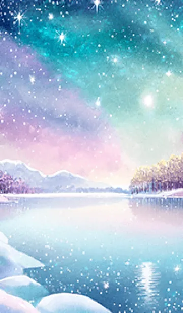 [LINE着せ替え] 優美な冬の風景の着せかえ(Winter-975)の画像1