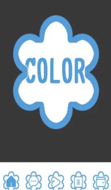 [LINE着せ替え] blue color C50の画像1