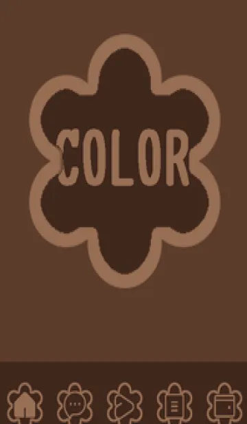 [LINE着せ替え] brown color C46の画像1