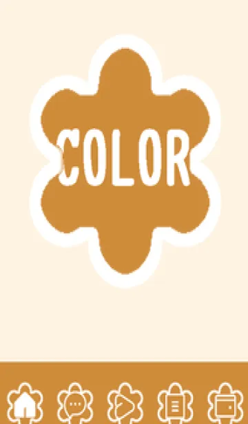 [LINE着せ替え] brown color C49の画像1