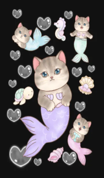 [LINE着せ替え] cutest Cat mermaid 140の画像1