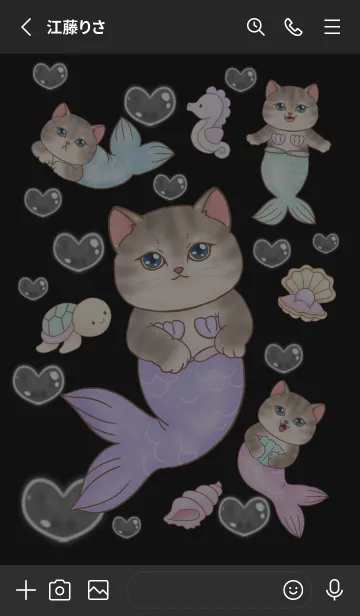 [LINE着せ替え] cutest Cat mermaid 140の画像2