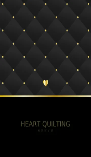 [LINE着せ替え] HEART QUILTING - GRAY BLACK 15の画像1