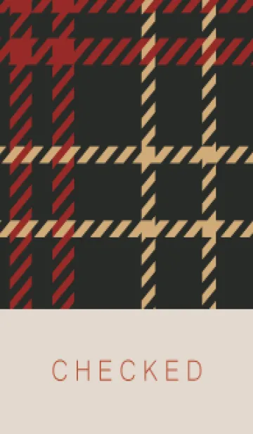 [LINE着せ替え] CHECKED RED-BROWN - 44の画像1