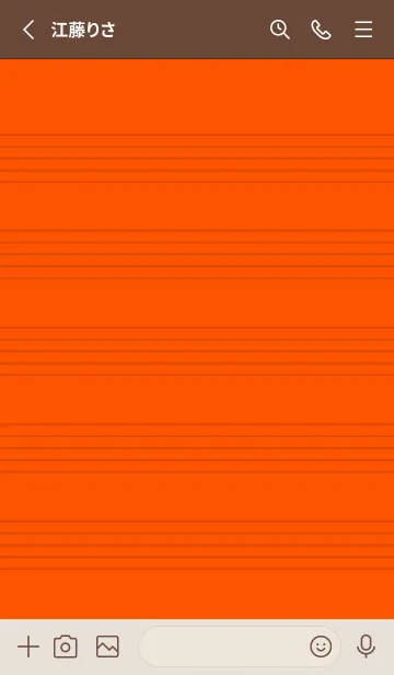 [LINE着せ替え] 音楽カラーノート/朱色/ベージュの画像2