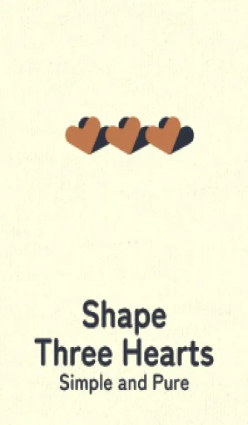 [LINE着せ替え] 3つのハート型の着せかえ 駱駝色の画像1