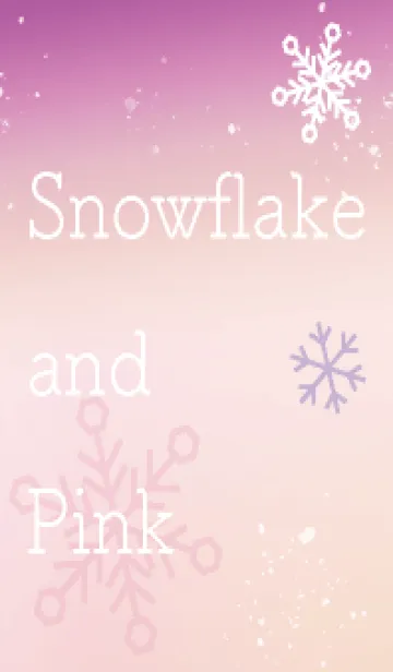 [LINE着せ替え] 雪の結晶 ピンク グラデーションの画像1