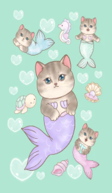 cutest Cat mermaid 139の着せ替えメイン画像