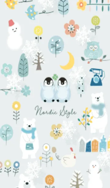 [LINE着せ替え] bluegreen♡冬のハッピータイム07_1の画像1