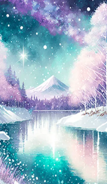 [LINE着せ替え] 優美な冬の風景の着せかえ(Winter-998)の画像1