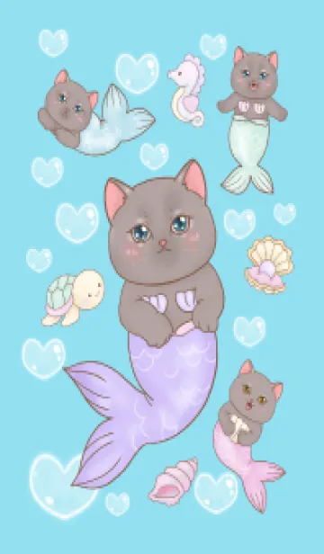 [LINE着せ替え] cutest Cat mermaid 125の画像1