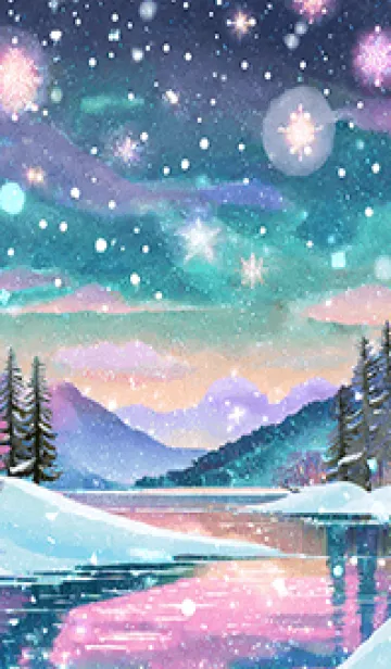 [LINE着せ替え] 優美な冬の風景の着せかえ(Winter-999)の画像1