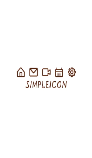 [LINE着せ替え] SIMPLE ICON -WHITE- 104の画像1