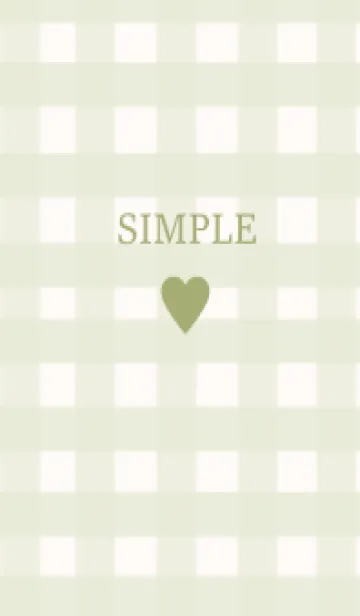 [LINE着せ替え] SIMPLE HEART =check yellowgreen=の画像1