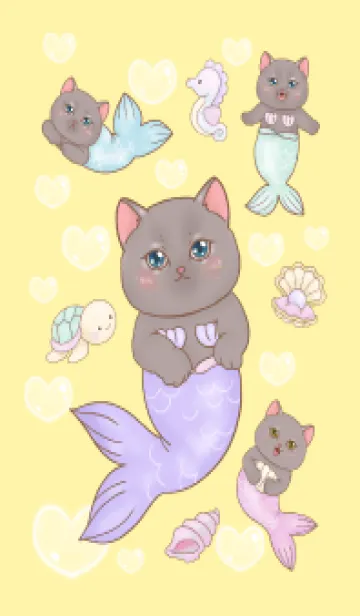 [LINE着せ替え] cutest Cat mermaid 126の画像1
