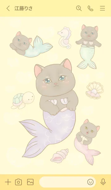 [LINE着せ替え] cutest Cat mermaid 126の画像2