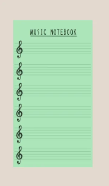 [LINE着せ替え] 音楽カラーノート/アップルグリーン/BEIGEの画像1