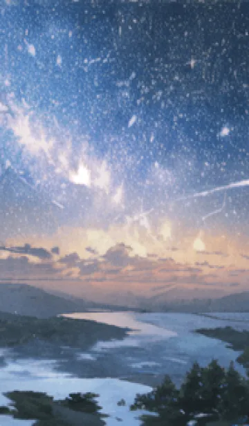 [LINE着せ替え] 銀河の冬空 #MH016。の画像1