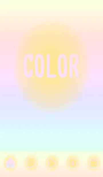 [LINE着せ替え] yellow color rainbow D10の画像1