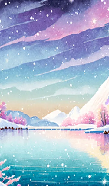 [LINE着せ替え] 優美な冬の風景の着せかえ(Winter-1004)の画像1